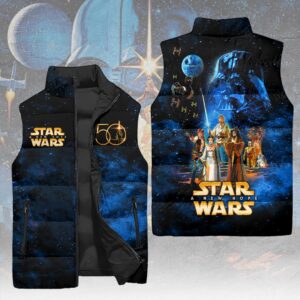 Star Wars 50th Anniversary 3D Sleeveless Down Jacket - HOATT15194