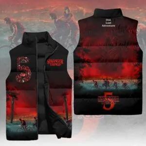 Stranger Things 3D Sleeveless Down Jacket - HOATT15308