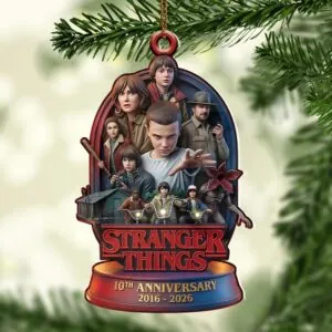Stranger Things 10th Anniversary Custom Shape 2-sided Acrylic Ornament – HOATT15088