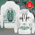 Personalized Saskatchewan Roughriders 2025 Grey Cup Champions 2D Quarter Zip Hoodie – TANTN19009