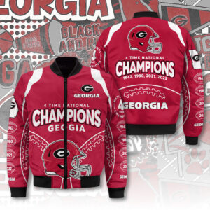 Georgia Bulldogs Football 3D Bomber Jacket - TANTN19065