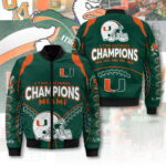 Miami Hurricanes Football 3D Bomber Jacket – TANTN19069
