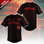 Personalized Los Angeles Dodgers 2025 Champions x Stranger Things Baseball Jersey - TANTN19122