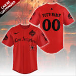 Personalized Los Angeles Dodgers 2025 Champions x Stranger Things Baseball Jersey - TANTN19123