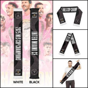 Inter Miami CF Champions MLS 2025 Ruffneck Soccer Scarf - TANTN19174