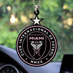 Inter Miami CF Champions MLS 2025 Custom shape 2-sided Acrylic Car Ornament - TANTN19183