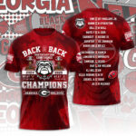Georgia Bulldogs Football 2025 SEC Football Champions 3D Apparel – TANTN19243