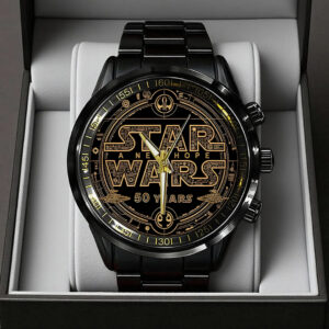 Star Wars 50th Anniversary Black Stainless Steel Watch - TANTN19412