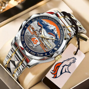 Denver Broncos 65th Anniversary Alloy Luxury Quartz Watch - TANTN19414