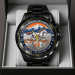 Denver Broncos 65th Anniversary Black Stainless Steel Watch – TANTN19415