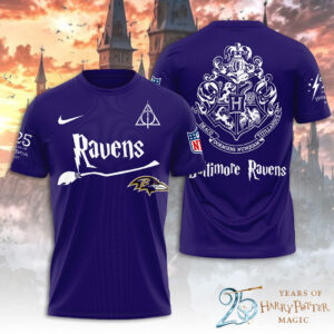 Baltimore Ravens x Harry Potter 25 Years of Magic 3D Apparel - TANTN19519