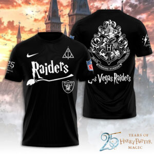 Las Vegas Raiders x Harry Potter 25 Years of Magic 3D Apparel - TANTN19533