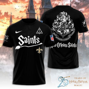 New Orleans Saints x Harry Potter 25 Years of Magic 3D Apparel - TANTN19539