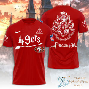 San Francisco 49ers x Harry Potter 25 Years of Magic 3D Apparel - TANTN19544