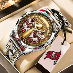 Tampa Bay Buccaneers 50th Anniversary Alloy Luxury Quartz Watch - TANTN19713