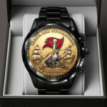 Tampa Bay Buccaneers 50th Anniversary Black Stainless Steel Watch – TANTN19712