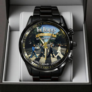 The Beatles 65th Anniversary Black Stainless Steel Watch - TANTN19761