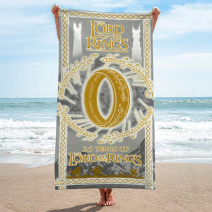 The Lord Of The Rings 25th Anniversary Rectangle Beach Towel - TMTHU2772