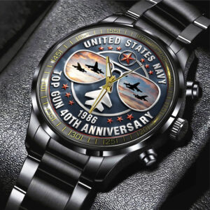 Top Gun 40th Anniversary Black Stainless Steel Watch - TMTHU2982