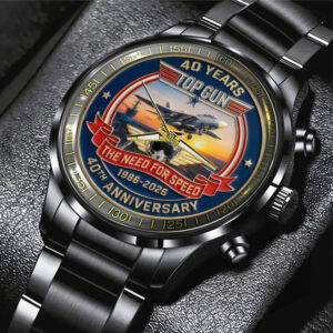 Top Gun 40th Anniversary Black Stainless Steel Watch - MAITM14237