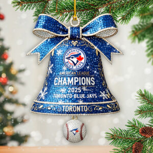 Toronto Blue Jays 2025 American League Champions Custom Shape 2-sided Acrylic Ornament – HOATT15060