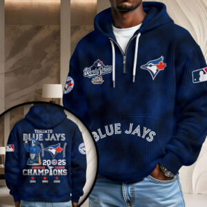 Toronto Blue Jays 2025 American League Champions 3D Unisex Waffle Hoodie - MAITM13964
