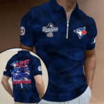 Toronto Blue Jays 2025 American League Champions Zip Polo Shirt - MAITM13942