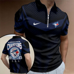 Toronto Blue Jays Zip Polo Shirt - TMTHU2461