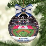 Toronto Blue Jays 2025 American League Champions Custom Shape 2-sided Acrylic Ornament – HOATT14851