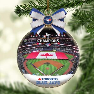 Toronto Blue Jays 2025 American League Champions Custom Shape 2-sided Acrylic Ornament – HOATT14851