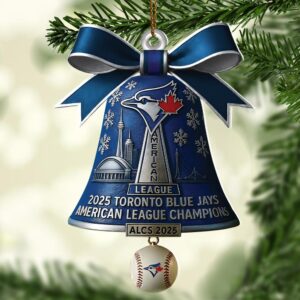 Toronto Blue Jays 2025 American League Champions Custom Shape 2-sided Acrylic Ornament – HOATT14866