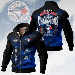 Toronto Blue Jays 2025 American League Champions Thick Knit Fleece Jacket - HOATT15048