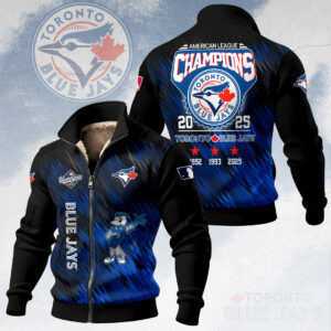 Toronto Blue Jays 2025 American League Champions Thick Knit Fleece Jacket - HOATT15049