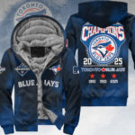 Toronto Blue Jays 2025 American League Champions 3D Fleece Zip Hoodie – HOATT15081