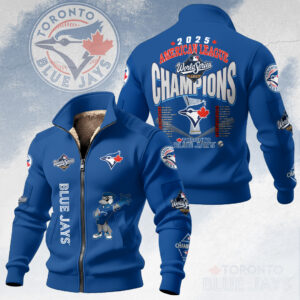 Toronto Blue Jays 2025 American League Champions Thick Knit Fleece Jacket - HOATT15091