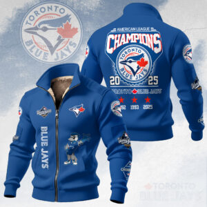 Toronto Blue Jays 2025 American League Champions Thick Knit Fleece Jacket - HOATT15093