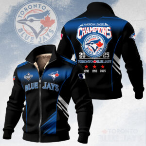 Toronto Blue Jays 2025 American League Champions Thick Knit Fleece Jacket - HOATT14908