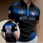 Toronto Blue Jays 2025 American League Champions Zip Polo Shirt - HOATT14909