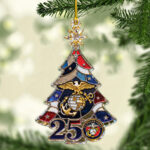 US Marine Corps 250th Anniversary Custom Shape 1-sided Acrylic Ornament – MAITM13969