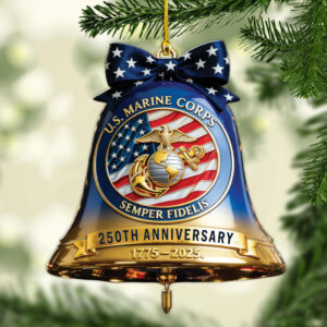 US Marine Corps 250th Anniversary Custom Shape 2-sided Acrylic Ornament – MAITM14006