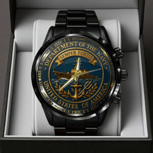 US Navy Black Stainless Steel Watch – TANTN19044
