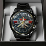 US Navy x Top Gun Black Stainless Steel Watch – TANTN19398