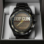 US Navy x Top Gun Black Stainless Steel Watch – TANTN19400