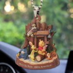 Winnie-the-Pooh 100th Anniversary Custom shape 2-sided Acrylic Car Ornament – TMTHU2971
