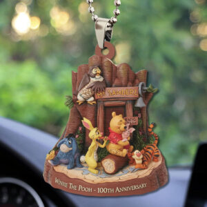 Winnie-the-Pooh 100th Anniversary Custom shape 2-sided Acrylic Car Ornament - TMTHU2971