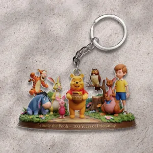 Winnie-the-Pooh 100th Anniversary Custom Shape 2-sided Keychain - TMTHU2947
