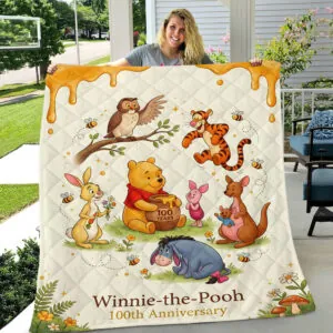 Winnie-the-Pooh 100th Anniversary Quilt Blanket - TMTHU3036