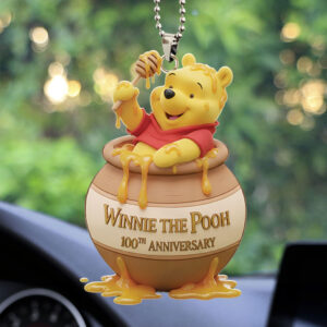 Winnie-the-Pooh 100th Anniversary Custom shape 2-sided Acrylic Car Ornament - TMTHU2934