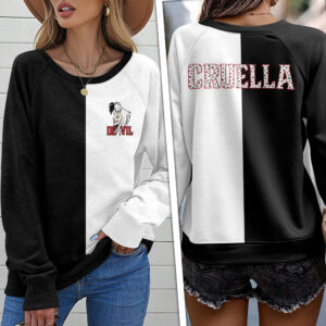 101 Dalmatians 65th Anniversary Round Neck Raglan Sleeve Sweatshirt – TANTN19982