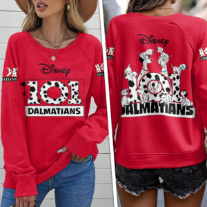 101 Dalmatians 65th Anniversary Round Neck Raglan Sleeve Sweatshirt – HOATT15544